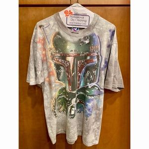 Vintage 1997 Liquid Blue Star Wars Boba Fett Shirt